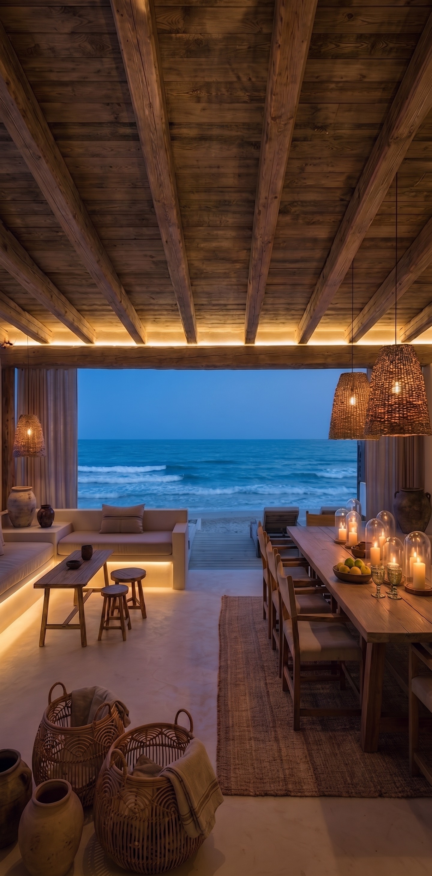 Interior de Nusa, proyecto de iluminación arquitectónica en Nusa Dua, Bali